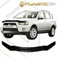 Дефлектор капота для Mitsubishi Outlander XL 2009-2012 Classic черный