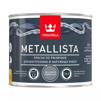 Краска для металла по ржавчине 3в1 молотковая Metallista TIKKURILA 0,4 л серебристая