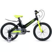 Детский велосипед FORWARD Cosmo 18 2.0 2021, черный/зеленый, рама One size