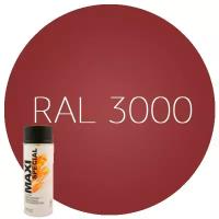 Аэрозольная краска MAXI COLOR RAL3000, красно-оранжевая, 400 мл