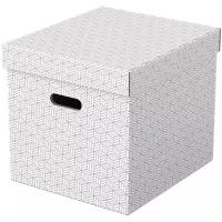 Короб для хранения ERICH KRAUSE Esselte 628288 Куб сборный 320x315x365мм белый картон (упак.:3шт)