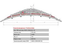 Лист №5 Рессора передняя для грузовиков производства ПАО КамАЗ 65115, 53229, 6540 18 листов