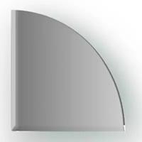 Зеркальная плитка EVOFORM BY 1431 с фацетом 5 mm (четверть круга 10х10 cm, серебро)