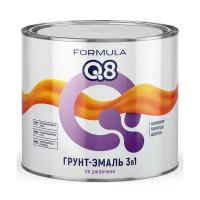 Грунт-эмаль по ржавчине Formula Q8 3 в 1, матовая, 1,9 кг, серая