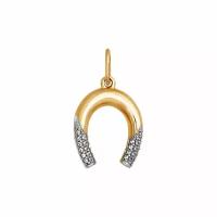 Золотая подвеска Diamant online 123591 с фианитом, Золото 585°