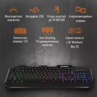 Комплект (клавиатура+мышь) SUNWIND SW-S700G, USB, проводной, черный [1422454]