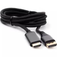 Кабель CABLEXPERT DisplayPort->HDMI, 4K, 1.8м, 20M/19M, черный, экран, пакет