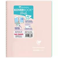 Тетрадь 80л., А5, клетка на гребне Clairefontaine Koverbook Blush, пластиковая обложка, пудровая, 90г/м2 ( Артикул 307506 )