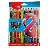 Карандаши 18 цветов Maped Color` Peps, декорированные, картонная упаковка./В упаковке шт: 1