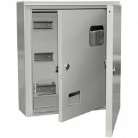 Распределительный шкаф ЩУ, 12 мод., IP54, навесной, сталь, серая дверь, с клеммами | код. MKM51-N-09-54 | IEK ( 1шт. )