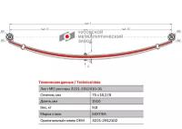 Лист №2 Рессора задняя для ГАЗ 2705, 3221, 3302 3 листа