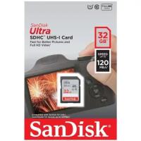 Карта памяти Sandisk 32Gb Ultra SDHC Class 10 UHS-I (120/10 MB/s)
