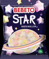 Упаковка из 12 пачек Суфле-маршмеллоу Bebeto Star вкус ваниль, банан, малина, клубника (лента) 30г Турция