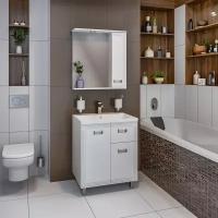 Мебель для ванной / Runo / Карат 70 / тумба с раковиной Beta 70 / шкаф для ванной / зеркало для ванной