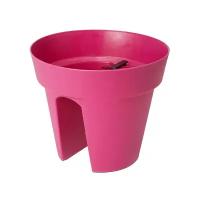 Горшок для балкона пластиковый Blooma, розовый, диаметр 28 см