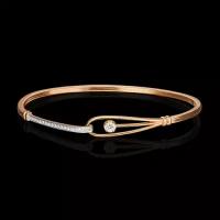 PLATINA jewelry Золотой браслет с фианитами 05-0524-00-401-1110-24, размер 18