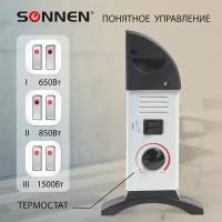 Обогреватель-конвектор SONNEN Y-02S 1500 Вт 3 режима работы белый/черный 453494 (1)