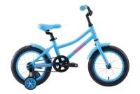 Детский велосипед Stark Foxy 14 Girl, год 2020, цвет Голубой-Розовый