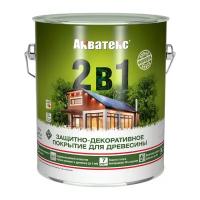 Акватекс 2 в 1 грунт-антисептик алкидный полуматовый лессирующий калужница 3л