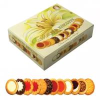 Печенье SANTA BAKERY ассорти 12 видов сдобное 750 г картонная коробка 620762 (1)
