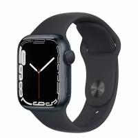 Умные часы Apple Watch Series 7 GPS 41mm Aluminum Case with Sport Band Midnight (Тёмная ночь)