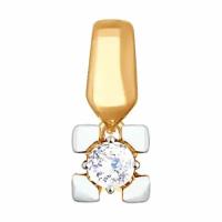 Золотая подвеска Diamant online 132830 с Swarovski, Золото 585°