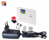 Беспроводная GSM/Wi-Fi сигнализация Strazh Mod: Ohrana GSM (K87829PIV) для дома, сигнализация пожарная и дымовая. Приложение Tuya Smart