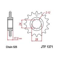 JT Звезда цепного привода JTF1371.15