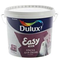 Водно-дисперсионная краска для обоев Dulux Easy матовая белая 5 л