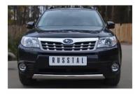 Защита переднего бампера d75x42 овал Forester Subaru 2008-2012