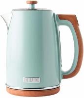 Чайник Haden CD31, матовый зеленый (Haden Dorchester Digital Variable Temperature Kettle With Wood Effect Finish, Fast Boil, 3000W, 1.7Litre, Matt Sage Green cd31)