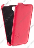 Кожаный чехол для Explay Easy Aksberry Protective Flip Case (Красный)
