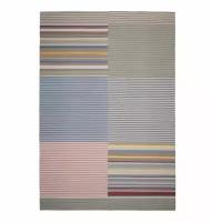 BUDDINGE Ковер IKEA безворсовый, ручная работа разноцветный/полосатый узор, размер 170x240 см