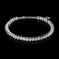 PLATINA jewelry Браслет из белого золота со Swarovski Zirconia 05-0628-00-501-1120-38, размер 17-21