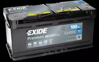 Аккумулятор автомобильный Exide Premium EA 1000 6СТ-100 обр. 353x175x190