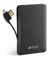 ЗУ Hiper SPS6500 Li-Pol, 6500mAh, 2,1А, черный, 2xUSB, встроенный шнур USB/microUSB