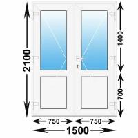 Пластиковая входная дверь MELKE 1500x2100 алюминиевый порог