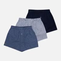 Комплект мужских трусов Lacoste 3-Pack Authentics Striped Boxer комбинированный, Размер L