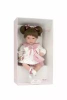 Arias ELEGANCE ARIA кукла мягкая с виниловыми конечностями, 40 см. Смеется. В розовой одежде, с соской и сумкой