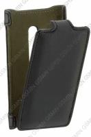 Кожаный чехол для Nokia Lumia 800 Redberry Stylish Leather Case (Чёрный)