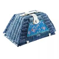 Набор для пикника в плетеном чемодане 