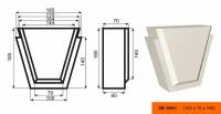 Фасадный замковый камень из пенополистирола с покрытием LEPNINAPLAST (Лепнинапласт) ЗВ-165/1