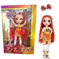 Кукла Руби Андерсон Rainbow High, чирлидерша в оранжевом костюме №59