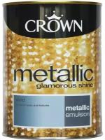 Crown Fashion For Walls Metallic Emulsion / Краун Металлик краска на водной основе с эффектом металлик Refresh 1,25л