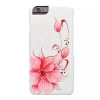 Чехол накладка iCover для iPhone 6/6S HP Flower Pink (IP6/4.7-HP/W-FB/P), розовый цветок на белом фоне