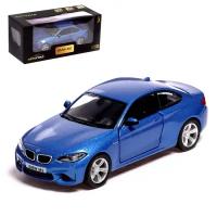 Машина металлическая BMW M2 COUPE, 1:32, инерция, открываются двери, цвет синий