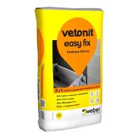 Клей для плитки Weber Vetonit Easy fix серый (класс С0) 25 кг