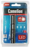 Фонарь LED 51516 (черн, LED XPE, 3 реж 1XLR03 в комплекте, алюм.,блистер) Camelion