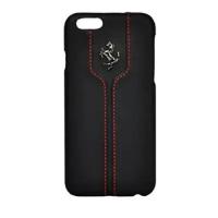 Кожаный чехол накладка для iPhone 6 Plus / 6S Plus Ferrari Montecarlo Hard Black (FEMTHCP6LBL)