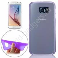 Тонкий пластиковый чехол для Samsung Galaxy S6 Edge (фиолетовый)